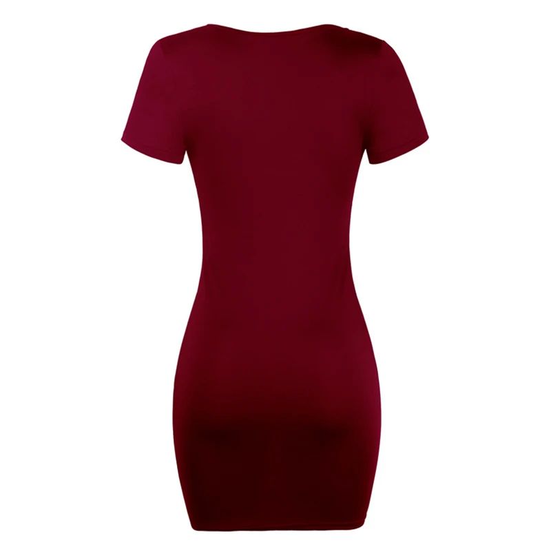 Europe The United States Fashion Solid Color Sexy Dress Tigh - 图3