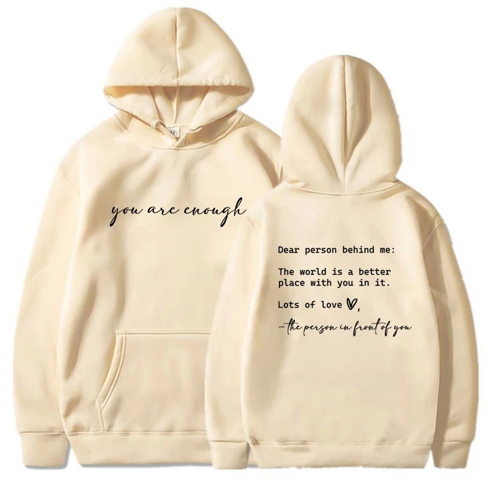 Dear Person Behind Me Print Hooded Plus Size Hoodie Women Sw - 图1