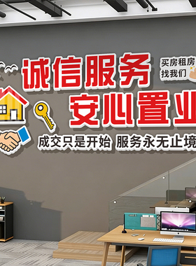 房产屋销售公司企业文化墙