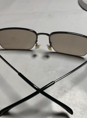 高端天然水晶石头眼镜茶色养眼保真清晰度高保真天然有棉保真