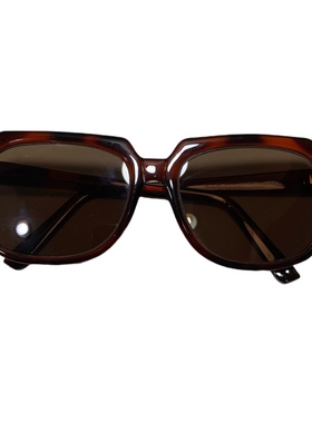 天然水晶石头眼镜中茶色养目清晰太阳镜墨镜石头眼镜送检测卡水晶