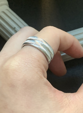 逆鳞-碎冰冰可沾水钛钢尾戒指男