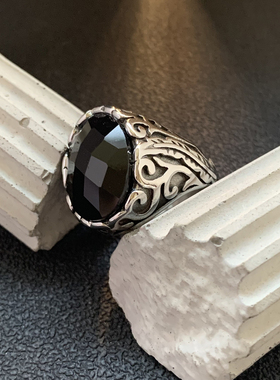 夜曜-镶嵌黑石权力身份象征扳指