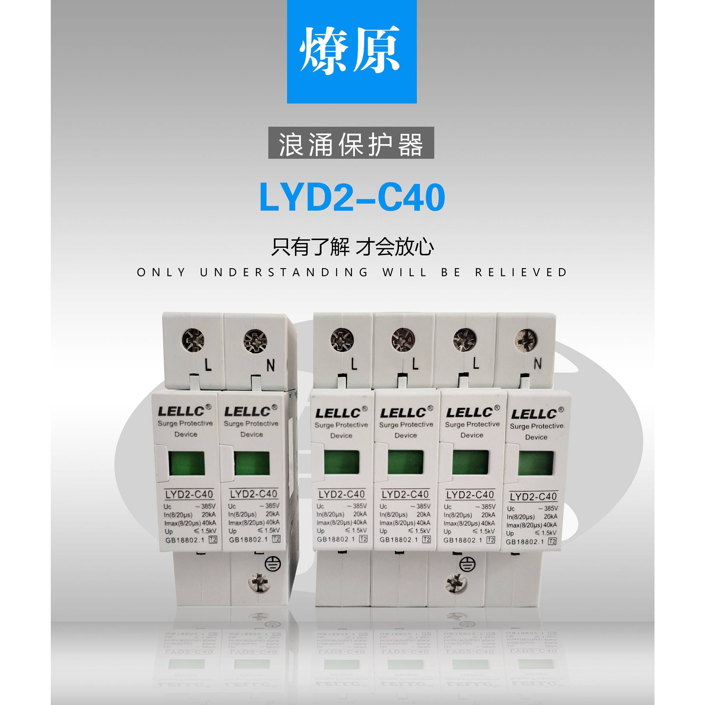 LYD2-C40/LYD2-D20/LYD2-B60/LYD2-B80/LYD2-B100浪涌保护器燎原-图3