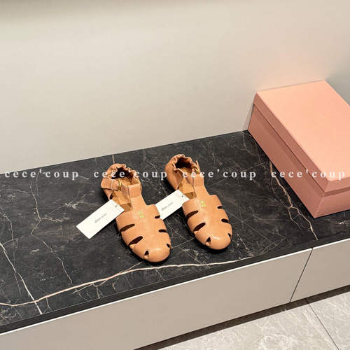 cece 复古配色！03/28 新品 26FW 复古镂空包头平底罗马鞋女 - 图2