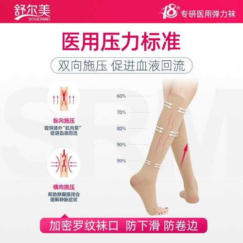 Шульмей, предотвращая варикозные вены от медицинских эластичных носков в среднем цилиндре медицинской лечебной тип летняя тонкая флагманский магазин