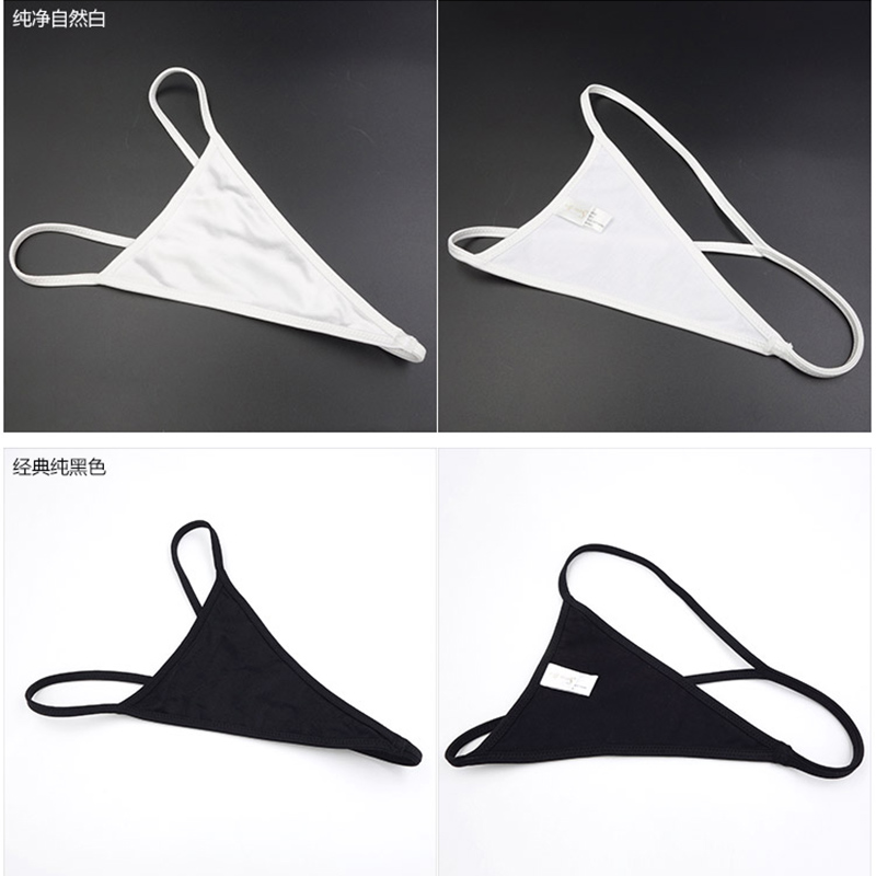 女士性感低腰内裤一片式冰丝凉感无痕丁字裤女后Y形透明滑爽T裤 - 图3