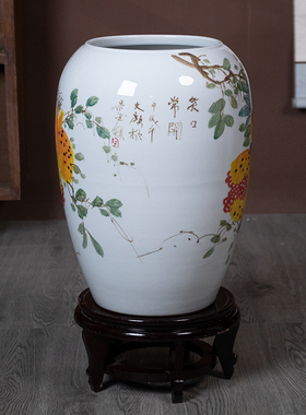陶瓷手绘花瓶全手工复古文艺