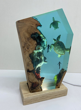 树脂摆件带灯光床头小夜灯氛围灯