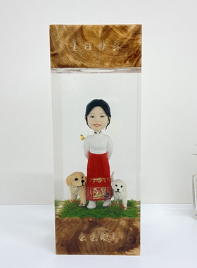 手工树脂纪念品专属定制礼品摆件小夜灯情侣中秋生日礼物家居饰品