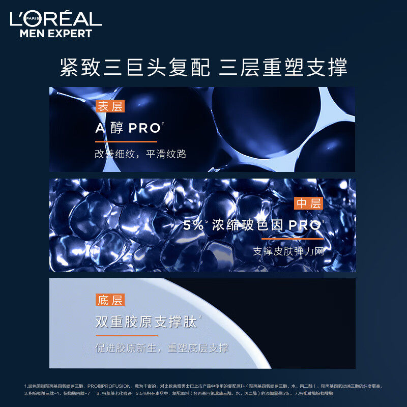 欧莱雅男士专用套装青春肌源支撑瓶 思扬化妆品男士护理套装