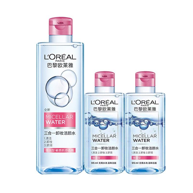 欧莱雅卸妆水液脸三合一深层清洁油 思扬化妆品卸妆