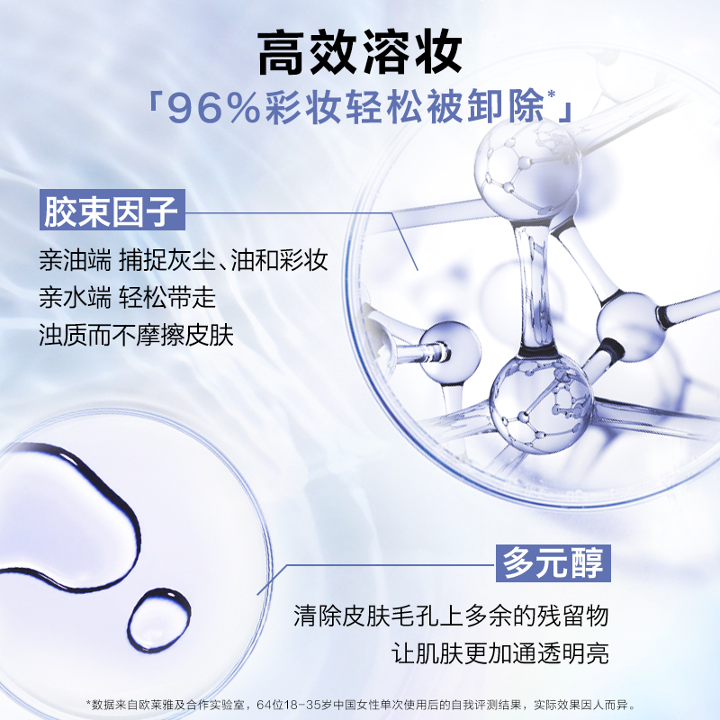 思扬化妆品专营店欧莱雅氨基酸卸妆水三合一脸部温和清洁敏感肌官网正品2