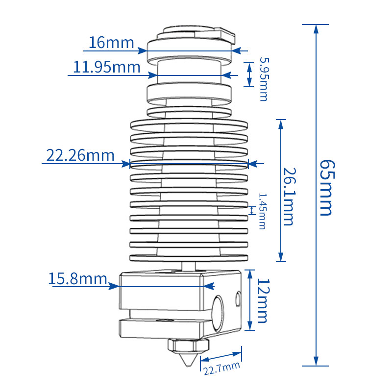 E3D V6沃龙voron2.4三叉戟0.1挤出头套件全金属3d打印机热端配件-图1