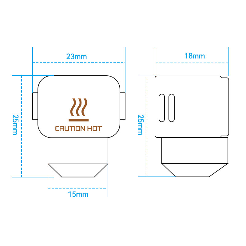 3D打印机拓竹a1/A1 mini热端H2D硅胶套黑色加热块耐高温p2s保护套,淘宝优惠券,粉丝福利购,淘宝优惠卷