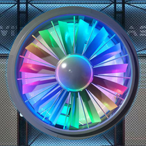 KTV Bar Wall Plane Engine Rotary Fan Decorated Dance Hall Stage Slow bar Ceiling Full Color Atmosphere Light
