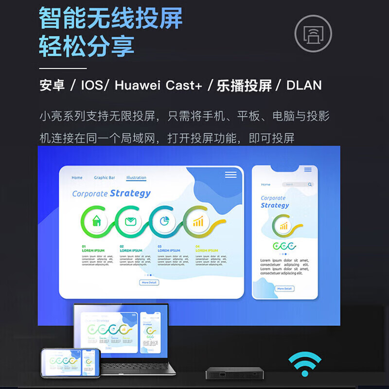光峰(Appotronics)AL-H400激光投影仪机办公会议室专商用便携投屏