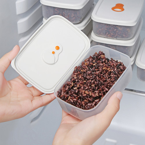 糙米饭杂粮饭分装小饭盒可微波减脂定量保鲜冰箱食物收纳便当餐盒 - 图0