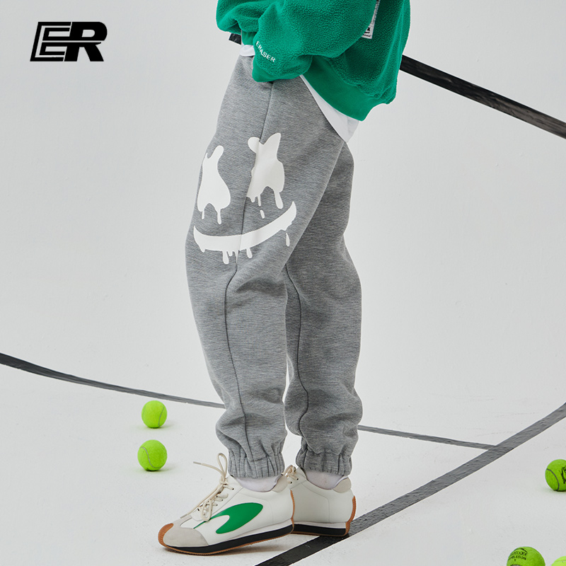 er华夫格国潮牌宽松休闲春秋冬卫裤 er卫裤