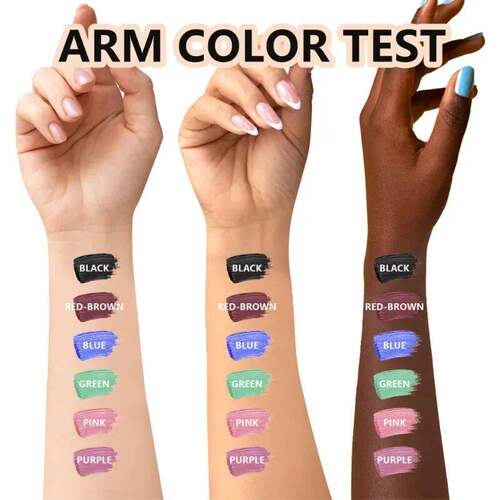 Red Brown Eyelashes Mascara Christmas Stage Makeup Colored M - 图2