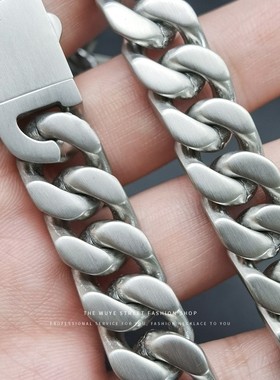 CUBANCHAIN钛钢不掉色拉丝项链