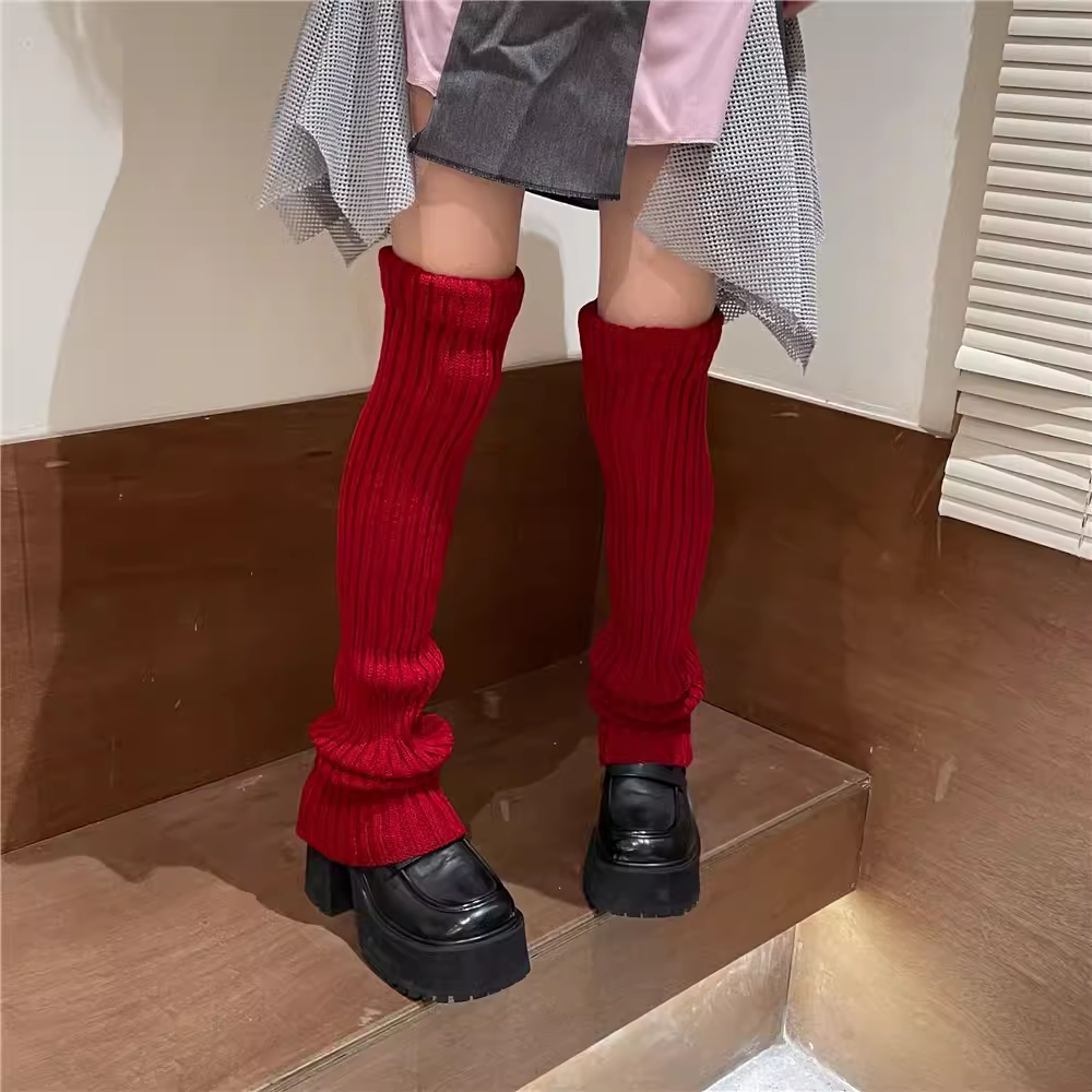 秋冬加长加厚腿套韩版针织保暖过膝纯色毛线百搭少女高筒堆堆袜套,淘宝优惠券,粉丝福利购,淘宝优惠卷
