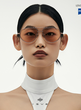 显脸小飞行员墨镜钛架百搭复古