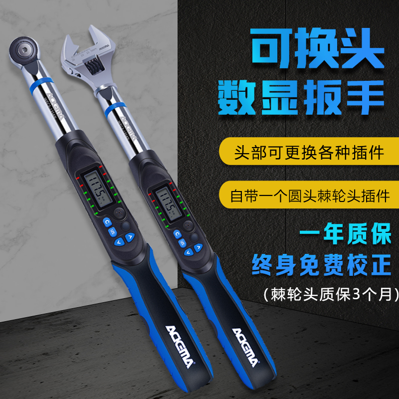 艾德玛ADEMA 进口高精度WEC可换头公斤数显扭力矩扳手预置可调式 - 图1