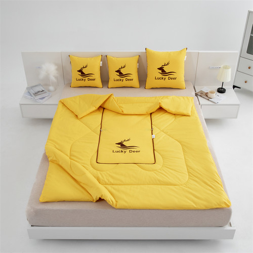 汽车折叠抱枕被全棉绣花靠垫办公室空调被午睡毯子沙发腰靠午休被 - 图0