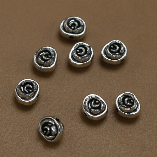 Аксессуар, металлические аксессуары, двусторонние плетеные бусины ручной работы