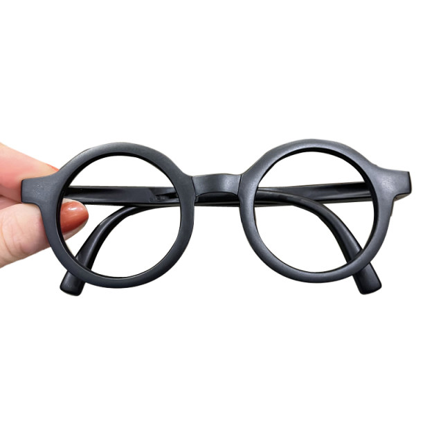 Round glasses without lenses for children foldable glasses frame