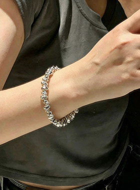 气质珍珠碎银子手链女串珠手串女