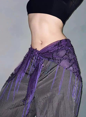 KLIOU 小众设计师款个性街头爵士显瘦百搭屁帘系带辣妹腰部装饰夏