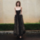 KLIOU temperament, exquisite atmosphere, retro suspender dress, women's niche, slim waist, versatile hot girl long skirt