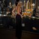 KLIOU super hot sister style fashionable black halterneck sleeveless dress for women slimming and revealing backpack buttocks long skirt trendy