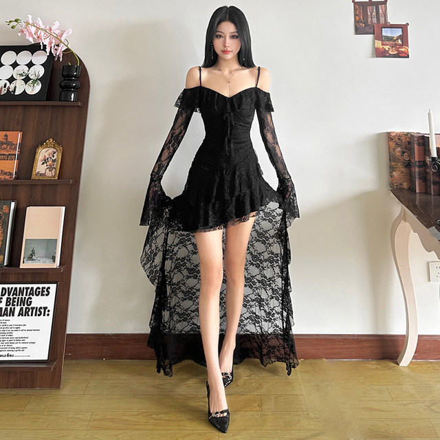 Pure lust style suspender strapless dress