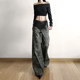Fashionable and high-end PU leather high-waisted wide-leg pants