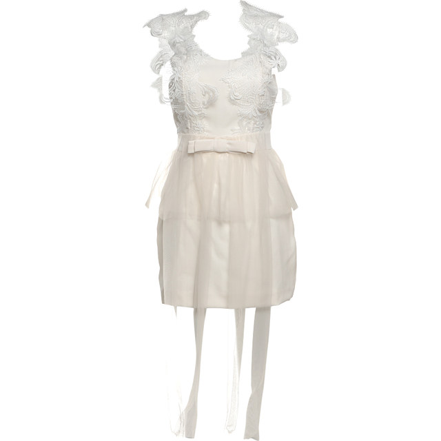 Salt style daughter-in-law lace splicing halter neck dress