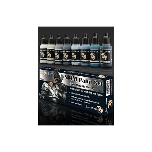 现货 Scale75 SSE 001 NMM Paint Set STEEL 银色套装 水性漆 - 图1