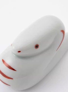 「京都和风」日本制中川政七商店爱知县手作古染釉摆件摆饰 巳 蛇