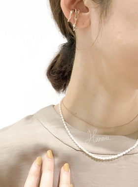 ete小众个性珍珠拼接链条项链