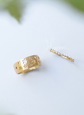 sowi日系小众设计繁星钻石戒指