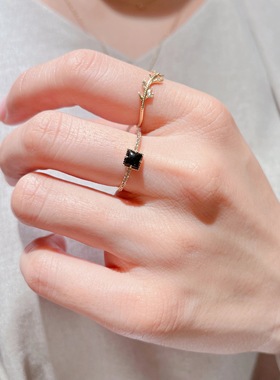 aget黑木玉玛瑙气质戒指耳钉项链