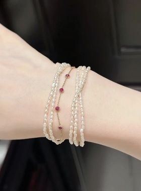 agete海浪气泡古典珍珠手链