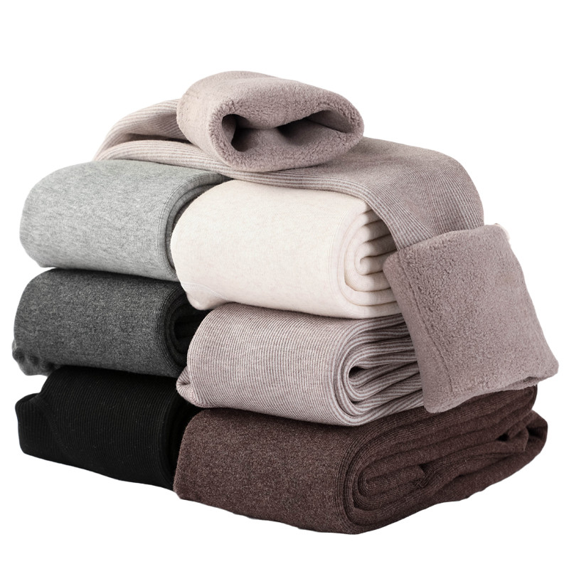 灰色秋冬加绒内外穿羊绒连裤袜秋裤 卡蓝蝶打底裤