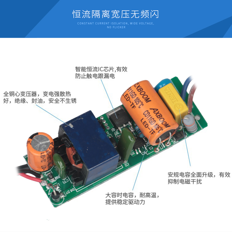 led驱动电源平板灯镇流器driver恒流整流变压器8W12W18W24W36W48W-图1