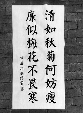 清廉标语送领导长辈手写书法代笔