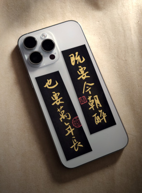 国风文创手写书法纸条现写作品
