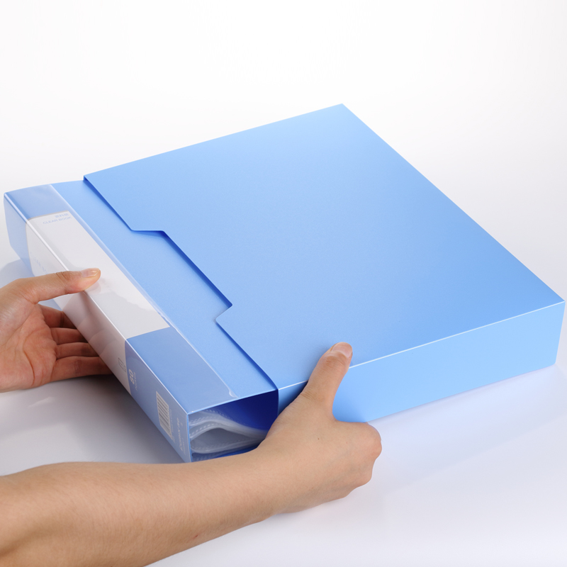 齐心PF20AK资料册a4文件夹袋多层活页透明插页袋10页20页30页40页60页80页100页档案收纳袋产孕检奖状收集册 - 图0