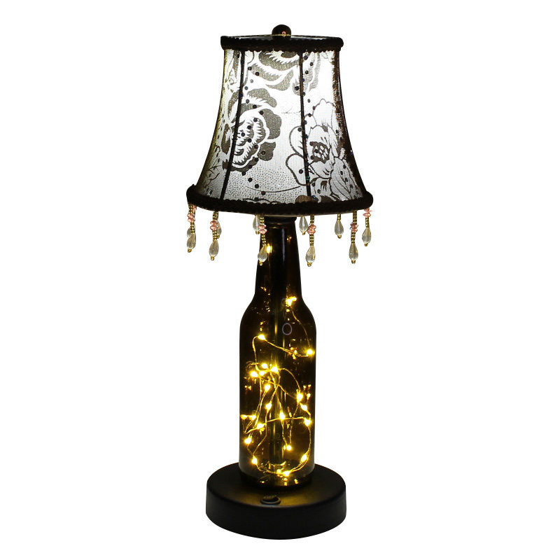 创意布艺简约充电led餐厅小台灯酒吧酒店清吧桌灯卧室床头小夜灯